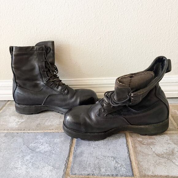 Belleville Combat Boots Mens 10.5 Wide Black Leather Tactical Vibram USA main image 7